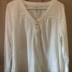 Eddie Bauer white long sleeve top